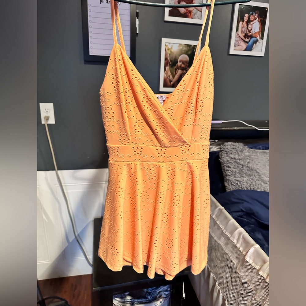 Beautiful orange romper never wore